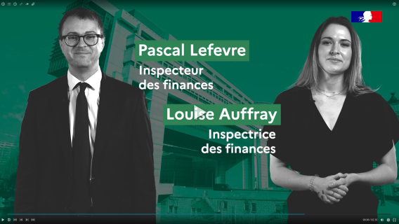 Miniature de vidéo - Pascal Lefevre Inspecteur des finances, Louise Auffray inspectrice des finances